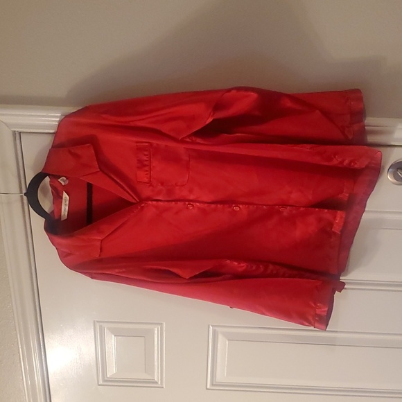 Victoria’s Secret Red Satin Pajama Top sz medium - Picture 1 of 6
